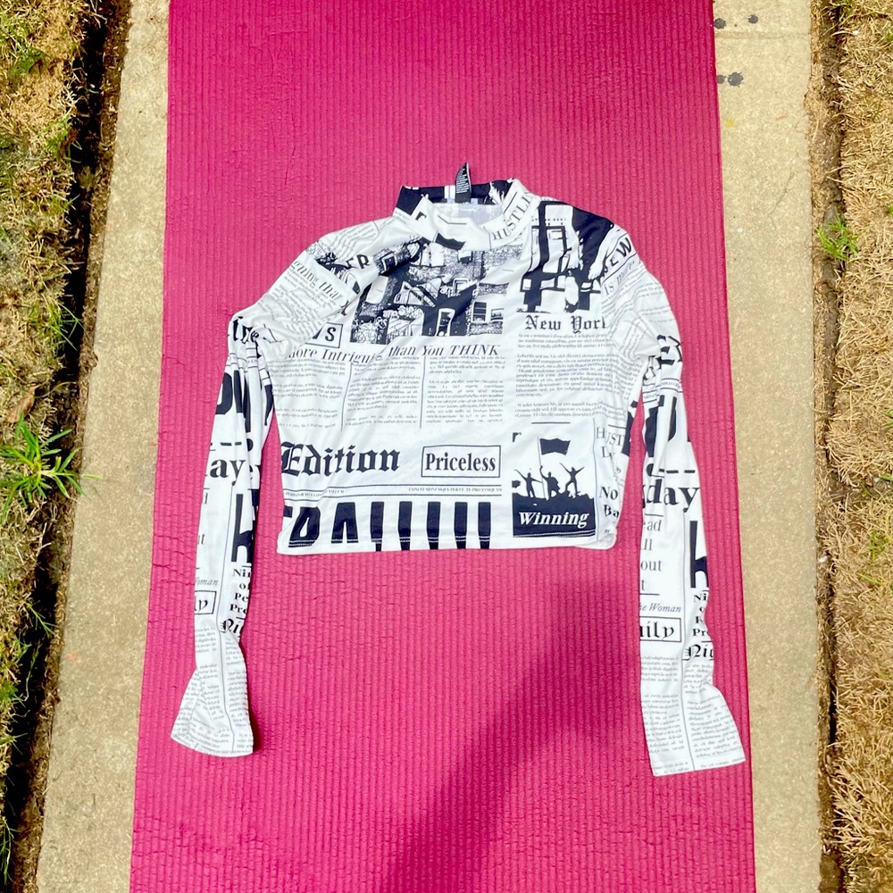 Newspaper crop top